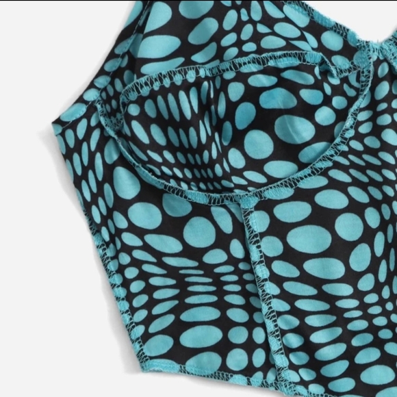 Dot Print Crop Cami Top NWT - Picture 4 of 6